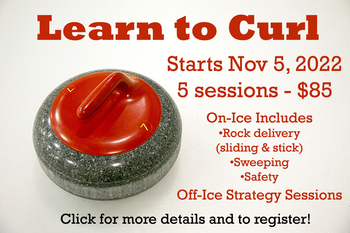 Learn to curl promo graphic 2022